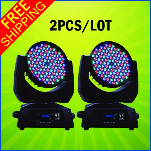 

2PCS A Lot High Quality Wholesale Price 108PCS 3W RGBW Led Moving Head Wash Light With Low Noise For DJ Wedding And Events