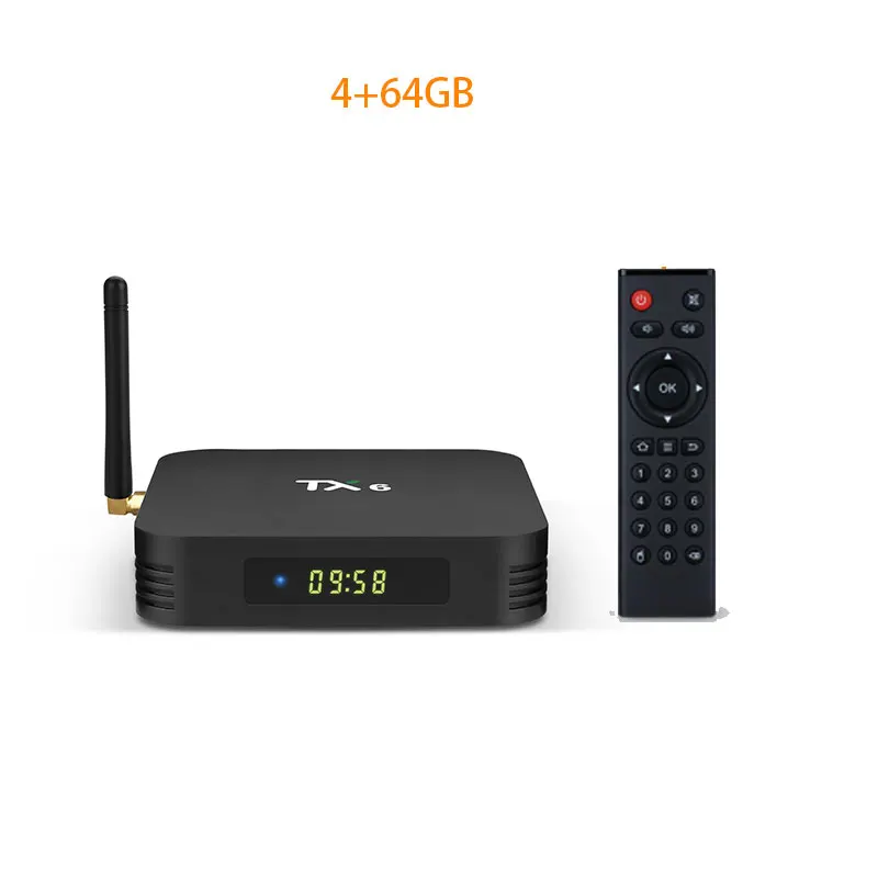 Android TV box TX6 Android 9,0, 4 Гб оперативной памяти, 32 Гб встроенной памяти, 64 ГБ 2,4/Wi-Fi 5 ГГц 4 K 1080 P BT4.1 поддержка IPTV Youtube USB3.0 Media Player h96 max x2 TX6 - Цвет: 4gb 64gb