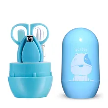 4 шт. Детские комплекты для здравоохранения, набор для ухода за волосами для ногтей, триммер для пальцев, ножницы, кусачки для ногтей, коробка для хранения животных из мультфильмов