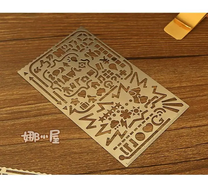 Корейский DIY Рисунок модель многофункциональный металлический прямо правитель для планировщик повестки дня материал Эсколар