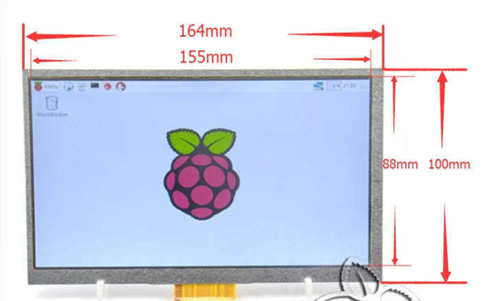 GeeekPi 7 дюймов 1024*600 TFT ЖК-модуль монитор резистивный сенсорный экран+ плата драйвера HDMI для Raspberry Pi 4 B все платформы/ПК