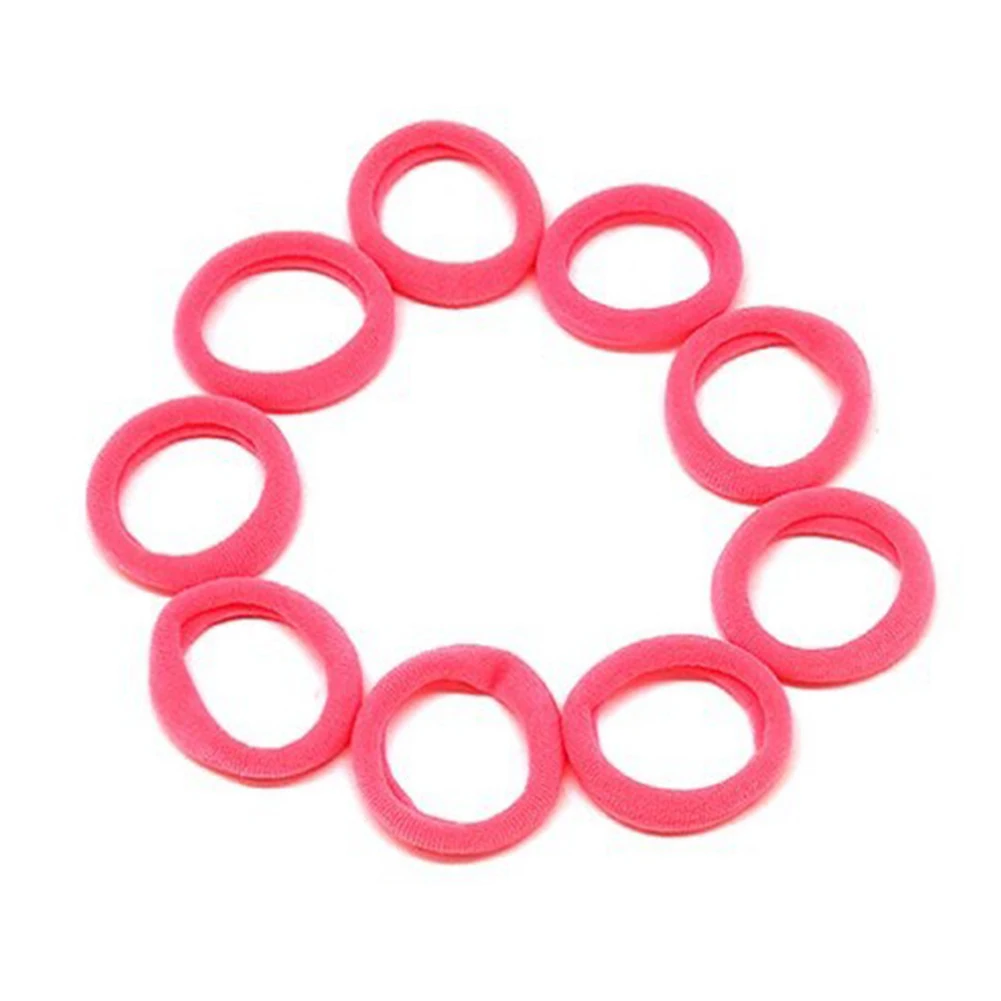 hair bow for ladies 50Pcs/Lot Hair Accessories for Girls Elastic Hair Bands Candy Color Rubber Bands Black White Ponytail Holder Hair Tie knot hair band Hair Accessories