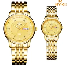 EYKI Top Brand Роскошные Мужские Часы Из Нержавеющей Стали Водонепроницаемый Наручные Часы Бизнес Случайный Кварцевые Часы Relogio Masculino EEL91018