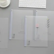 Более прозрачные Мультяшные вращающиеся зажимы для папки формата А4, Офисная папка, студенческие тестовые скрепки