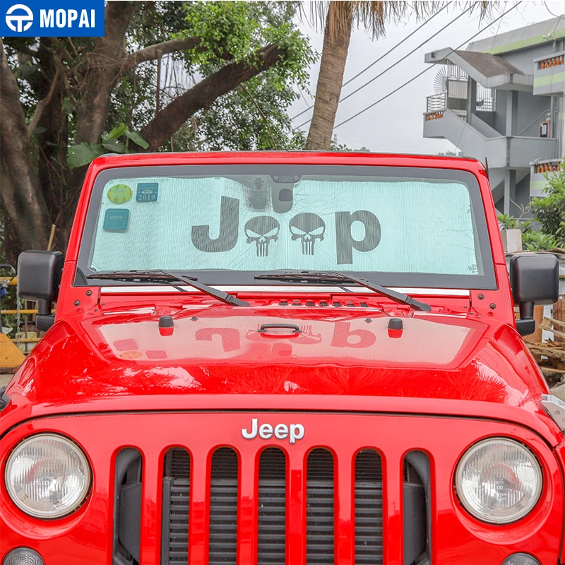 MOPAI солнцезащитный козырек для Wrangler JK Передняя защита от УФ лучей лобового стекла