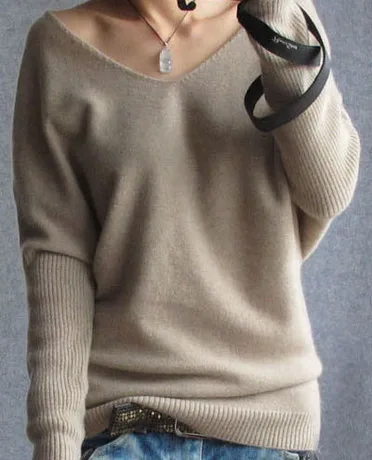 2015 fashion pure cashmere sweater good quality women pullovers 100% basic big size free shipping S85 | Женская одежда