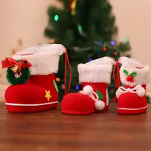 Рождественские украшения ботинок для конфет украшения автомобиля Рождественская елка кулон подарок на праздник ручка контейнер оконные украшения