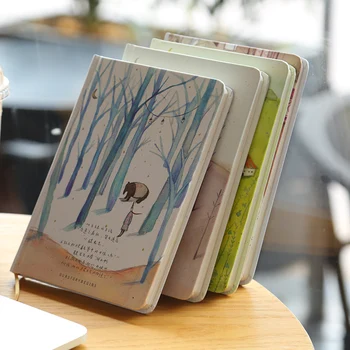 

OUR-STORY-BEGINS Free Love Series Notebook Encounter A5 Color Illustration Inside Page Notepad Diary 1PCS