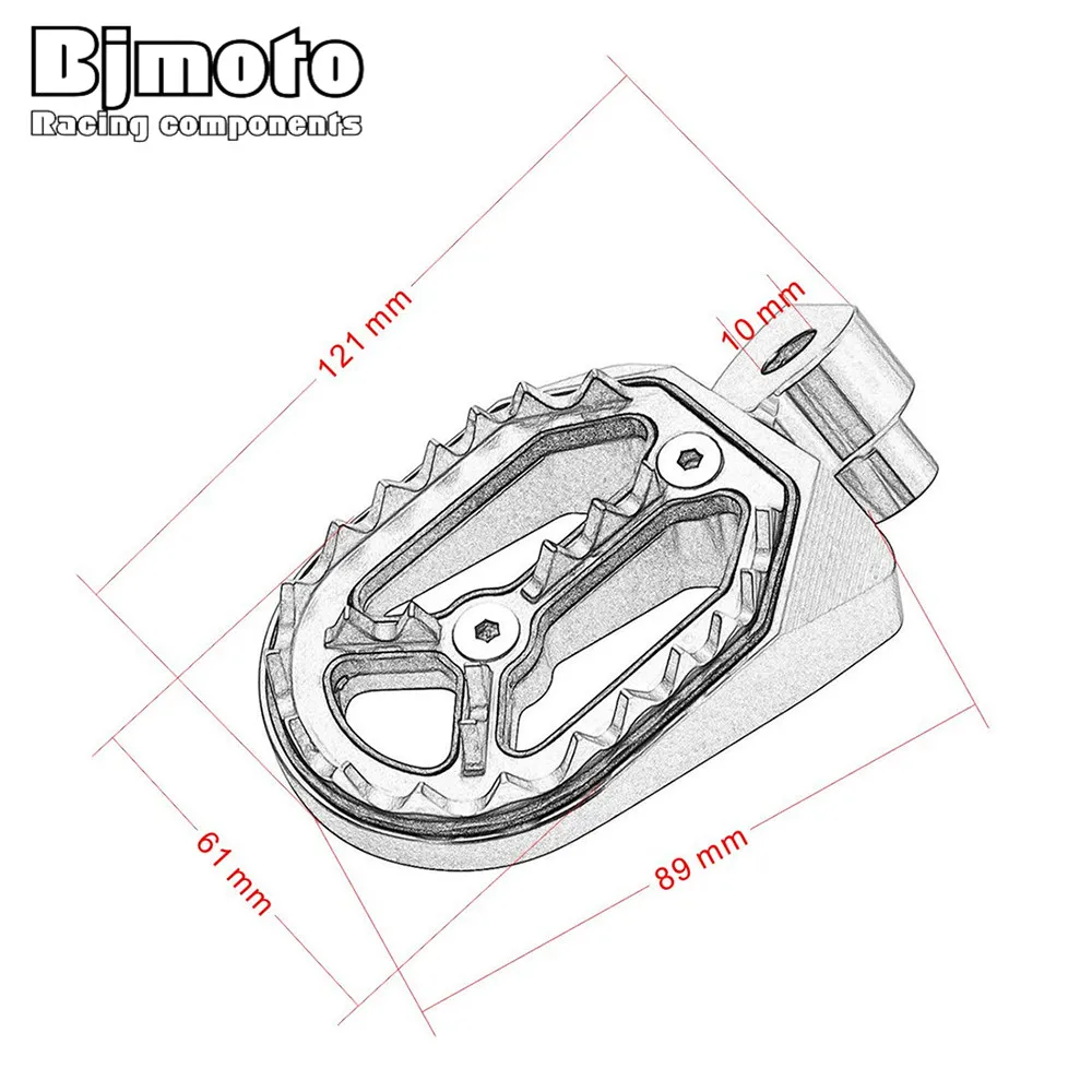 Подножки для мотоцикла BJMOTO YAMAHA YZ85/125/250 99 15 YZ/WR250F YZ450F CNC Алюминиевые