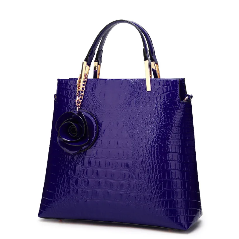 

Patent Leather Women's handbags Luxury Designer Alligator women bag Ladies Shoulder Messenger Bags Handbag female Tote Purse