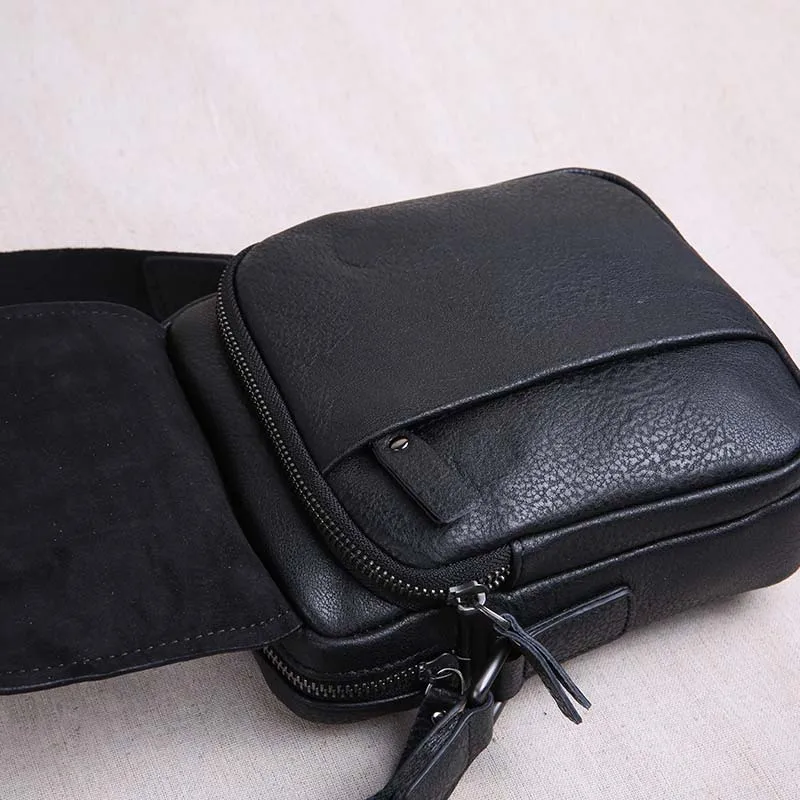 AETOO New leather men's mini bag leather men's bag shoulder bag Messenger bag