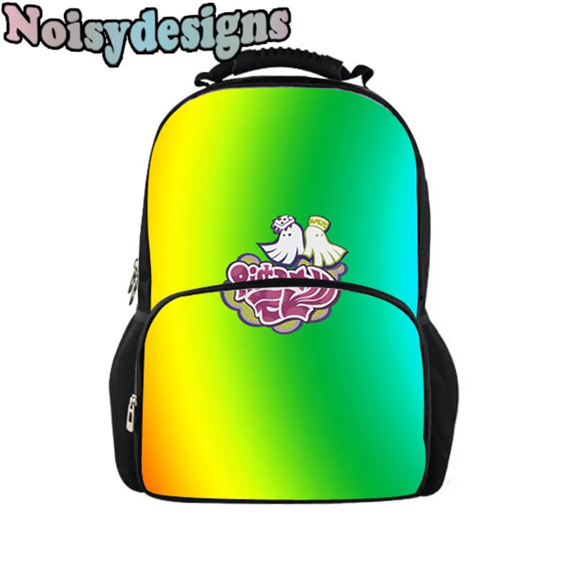 

Noisydesigns 3D Splatoon Cartoon Printed Backpack For Women Cute Girls Boys School Backpack Bags College Student Book Bag Retail