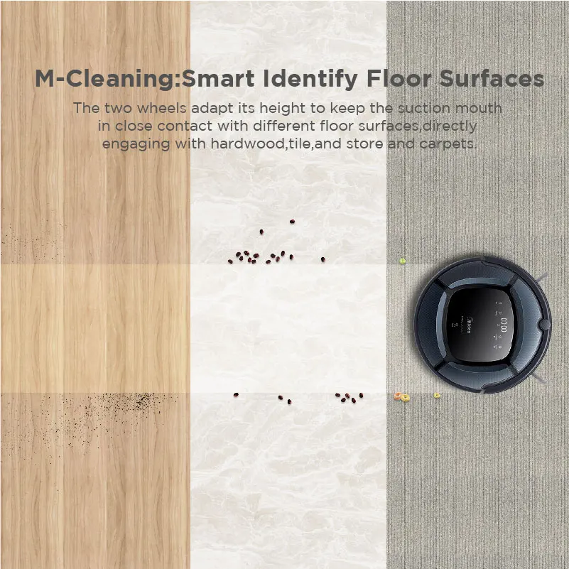 Midea Smart Robot Vacuum Cleaner MR04\\03 2in1 for Vacuum&Mop,Powerful Suction,UV Lamp with 4 Modes Robot Aspirador