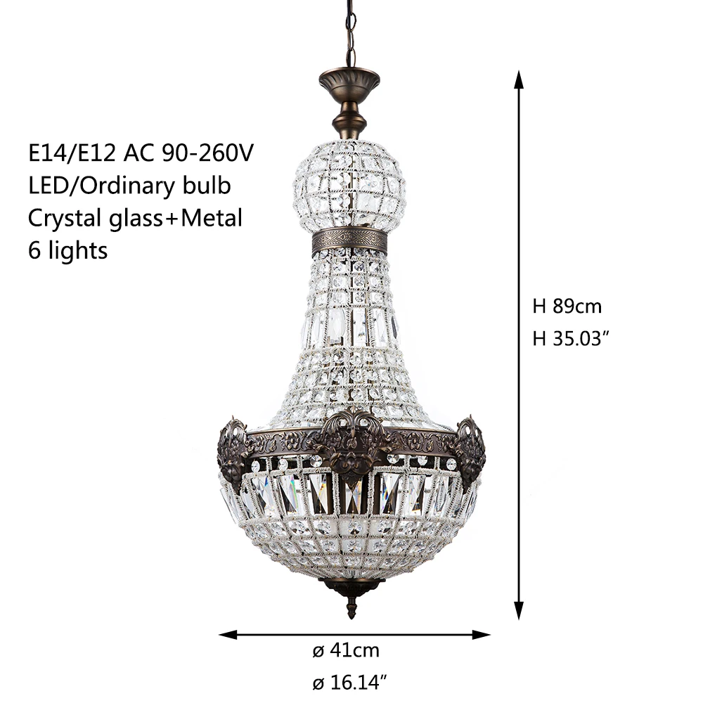 Винтажный Лофт Европейский ретро стеклянный Хрустальный светодиодный Современный Королевский люстра лампа люстры G9 для гостиной спальни ресторана