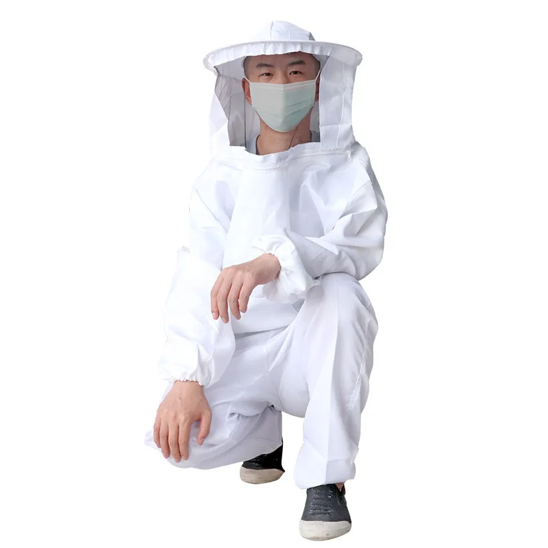 Anti-bee suit, beekeeping, thickened split bee-proof suit, white split, anti-bee coat