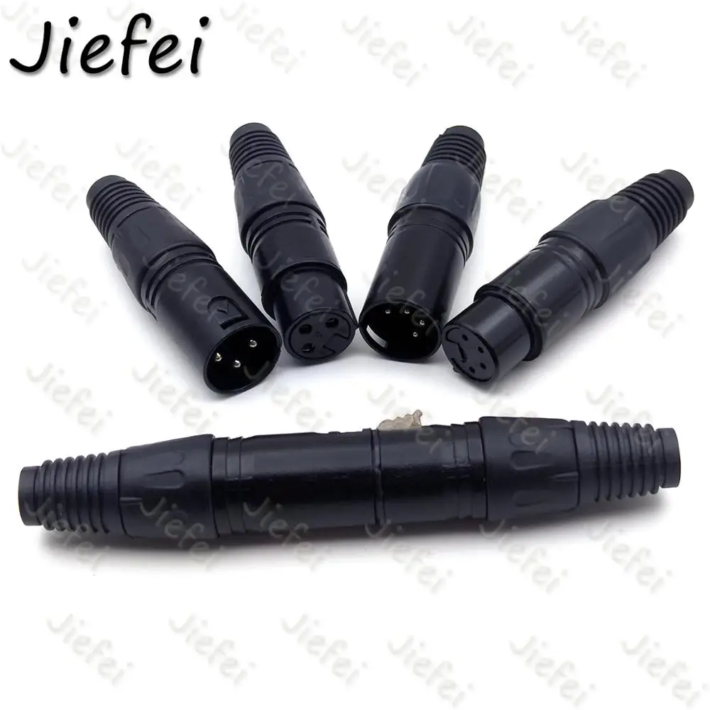 20 комплектов XLR 3Pin 4pin 5pin Аудио Микрофон Кабель Разъем черный мужской + Женский