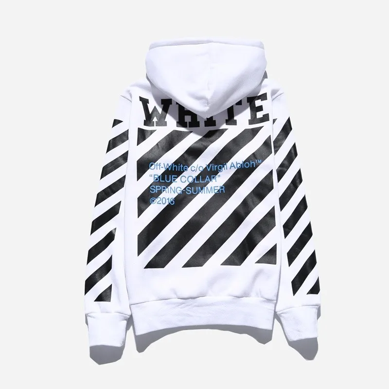 off white hoodie blue collar