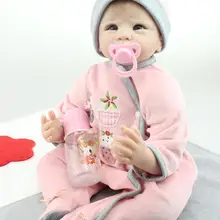 Новинка 55 см мягкая силиконовая кукла Reborn Baby 2" Девочка Brinquedos кукла dink реалистичные Новорожденные игрушки