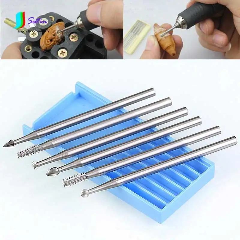 Tungsten Steel Olive Stone/core/gourd/egg/beads/bone Miniature Carving Tool SetMiniatures