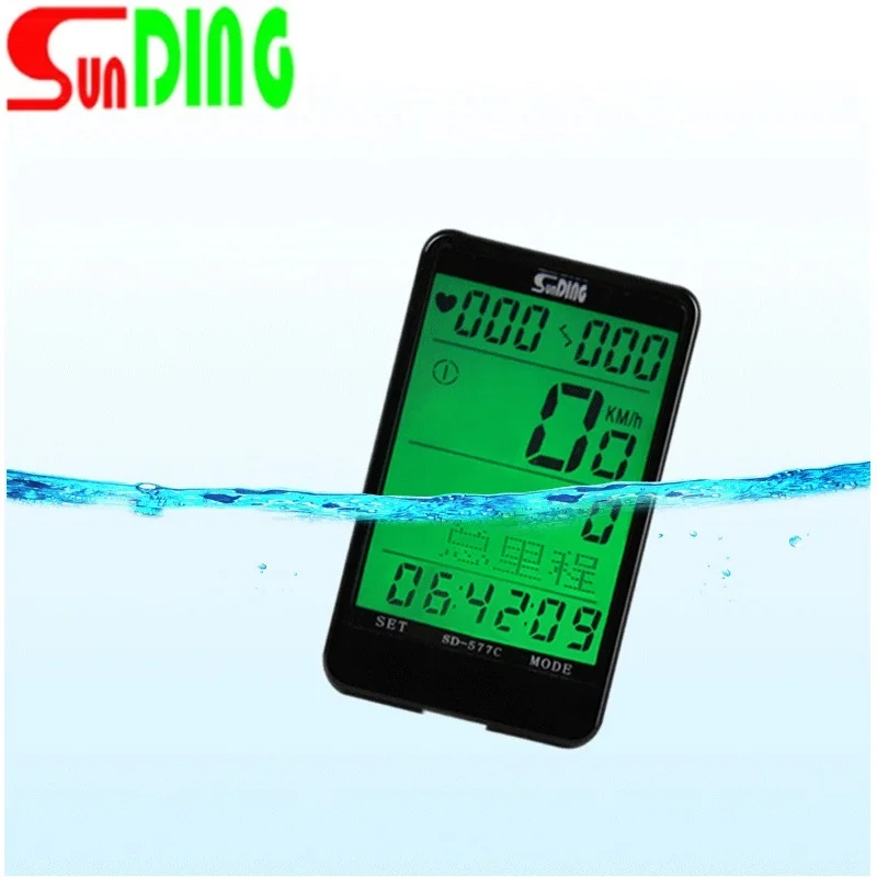 SUNDING Bike Wireless heart Rate Stopwatch Bicycle computer Speed Sensor Heart Belt White/Black Cycling Accessories | Спорт и