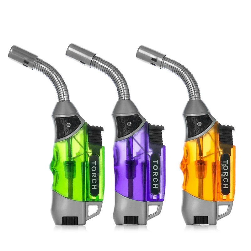

Honest Gas Lighter Torch Jet Flame Lighter Refillable and Windproof Lighter - Green / Orange / Purple