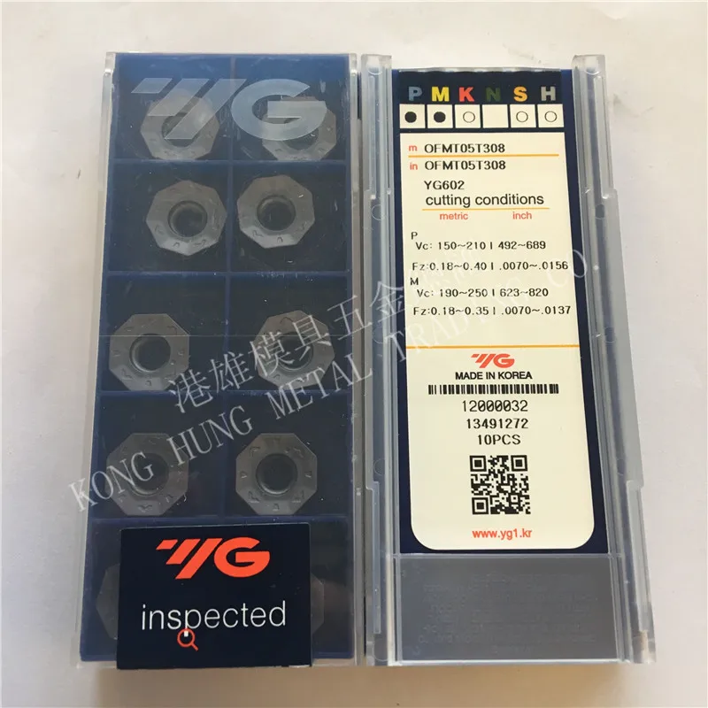 

Free Shipiping OFMT05T308 YG602 Original Korea YG Carbide Inserts Drilling Tool Lathe Tools 10/50/100Pcs/Lot