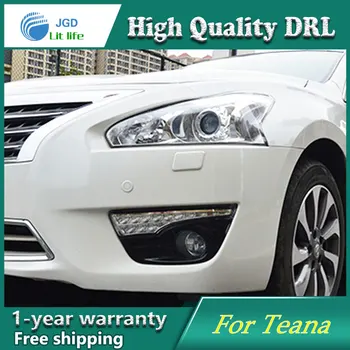 

Free shipping ! 12V 6000k LED DRL Daytime running light case for Nissan Teana Fog light Car styling