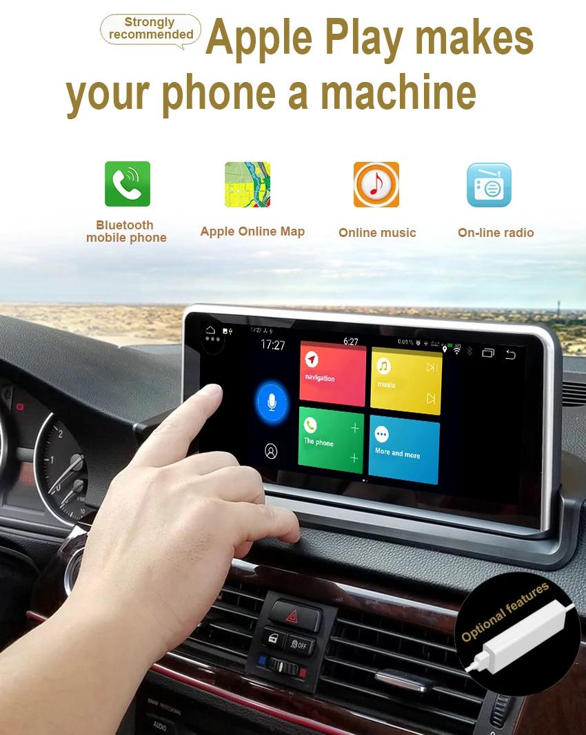 Koason ips большой экран 10,2" Android 8,1 Автомобильный мультимедийный плеер для BMW 3 серии E90/E91/E92/E93 видео/wifi/USB gps навигация