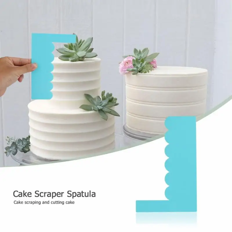 

Plastic Cake Scraper Spatula Mold Cake Decorating Tool DIY Smooth Cream Dough Cutter Baking Pastry Tools Kitchen Supplies