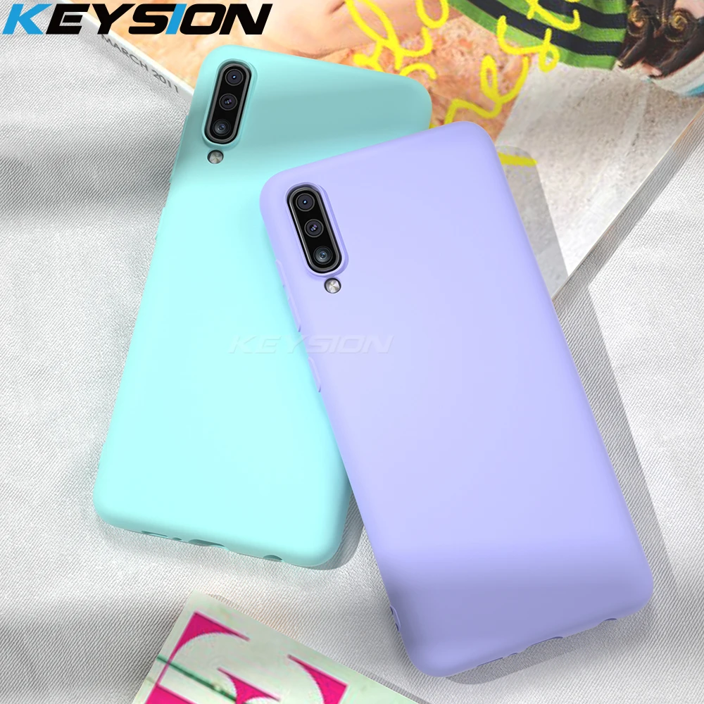 KEYSION жидкий силиконовый чехол для Samsung Galaxy A50 A70 A30 A20 M20 мягкий ударопрочный ТПУ