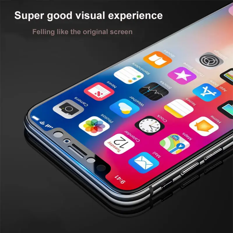 Защитное стекло с полным покрытием для Iphone Xs Max X Xr от края до 6 6S 7 8 Plus защита