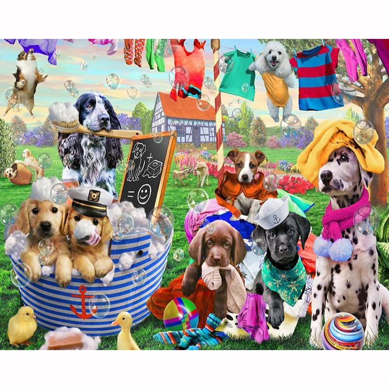 

NEW Arrival DIY Diamond Painting,Needlework Weekend Dogs 5D full Diamond Embroidery Cross Stitch Rhinestone Home paint