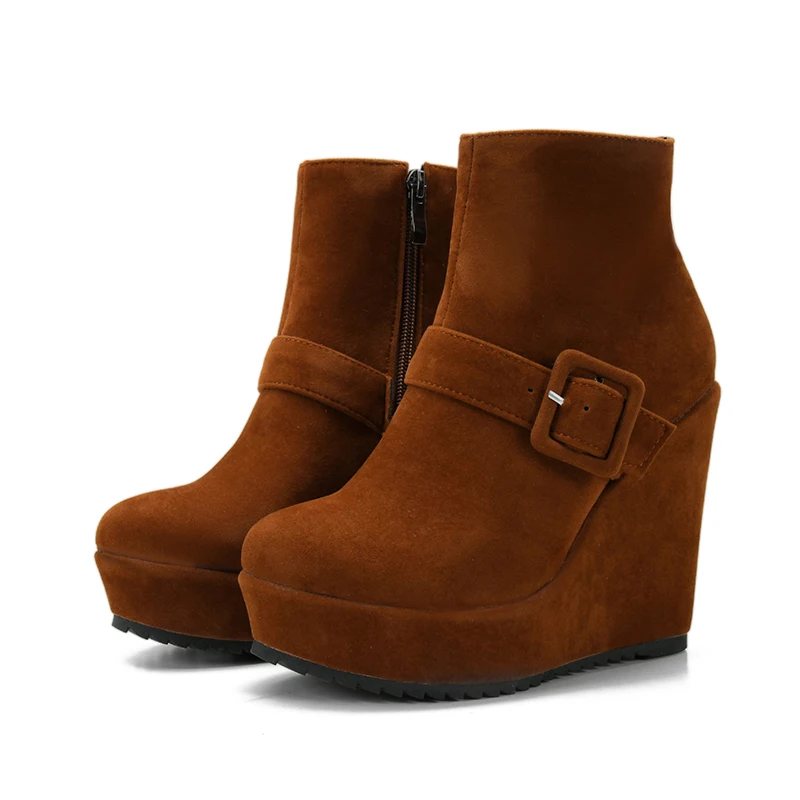 Big size 34-44 New Round Toe Buckle Boots for Women Sexy Ankle Boots Heels Fashion Winter Spring Autumn Shoes Casual Zip 6-30 цена Big size 34-44 New Round Toe Buckle Boots for Women Sexy Ankle Boots Heels Fashion Winter Spring Autumn Shoes Casual Zip 6-30 цены онлайн