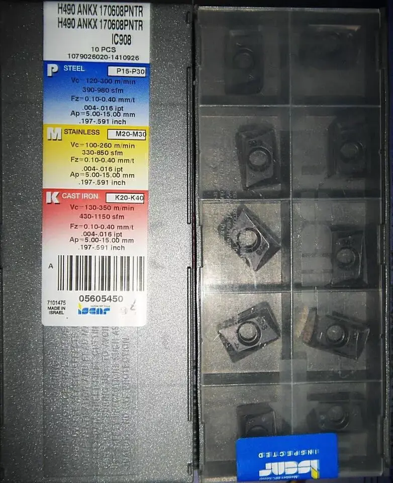 

10PCS iscar heavy cutter insert H490 ANKX170608 PNTR IC908 / H490 ANKX090408 PNTR IC908/ H490 ANKX120508 PNTR IC908