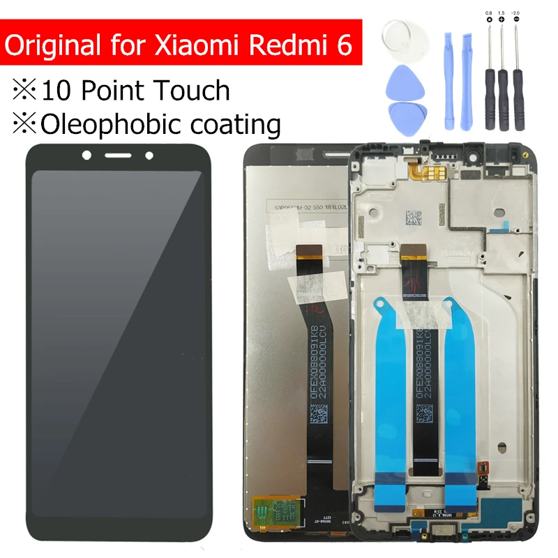 

Original for Xiaomi Redmi 6 LCD Display Touch Screen with Frame LCD Digitizer Redmi 6 Display Assembly Repair Parts 10 Touch