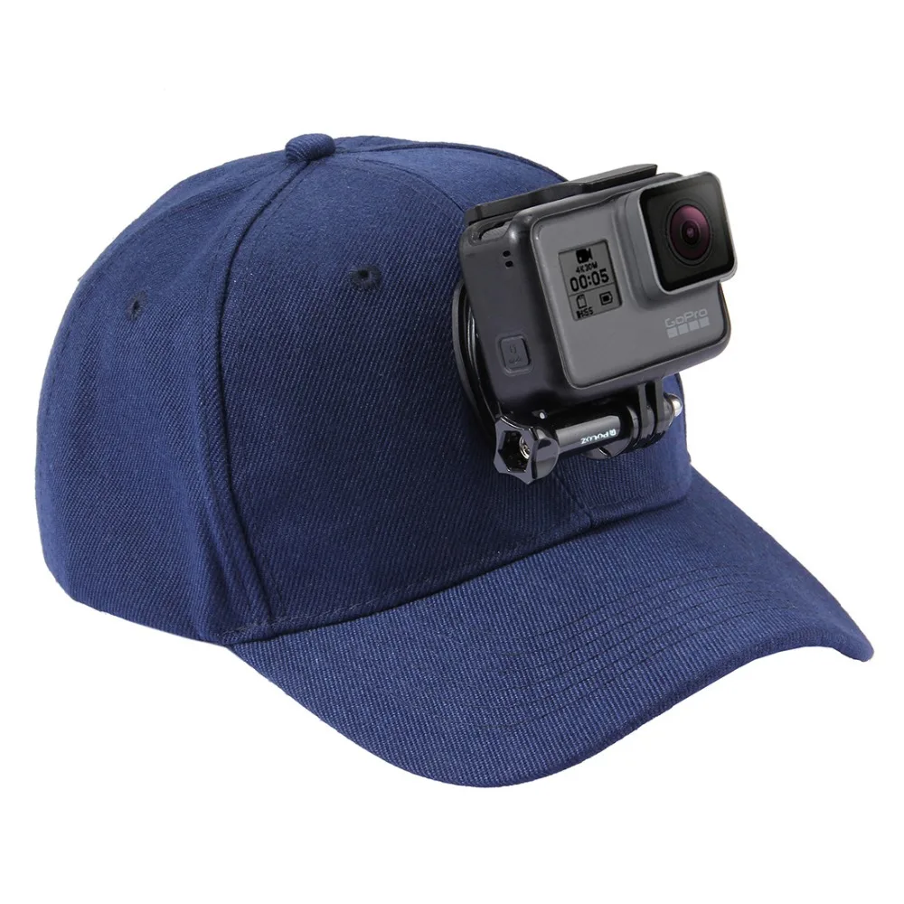 

Men's Baseball Cap For GoPro Action Cameras Holder Hat With J-Hook Buckle Mount for HERO 6/5 Black/5 Session/4 Session/4/3+/3/2