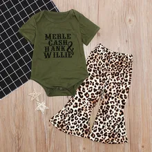 Short Sleeve Bodysuit New Fashion Newborn Infant Baby Boy Girl Letter Tops Modis Leopard Flared Pants Clothes Set Kids Clothing Short Sleeve Bodysuit New Fashion Newborn Infant Baby Boy Girl Letter Tops Modis Leopard Flared Pants Clothes Set Kids Clothing