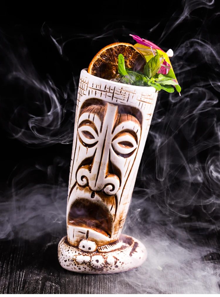 Креативная керамическая чашка TIKI Hawaii для шампанского, чашка TIKI, чашка для красного вина, чаша для коктейля, стеклянная кружка, подарок на день рождения для влюбленных