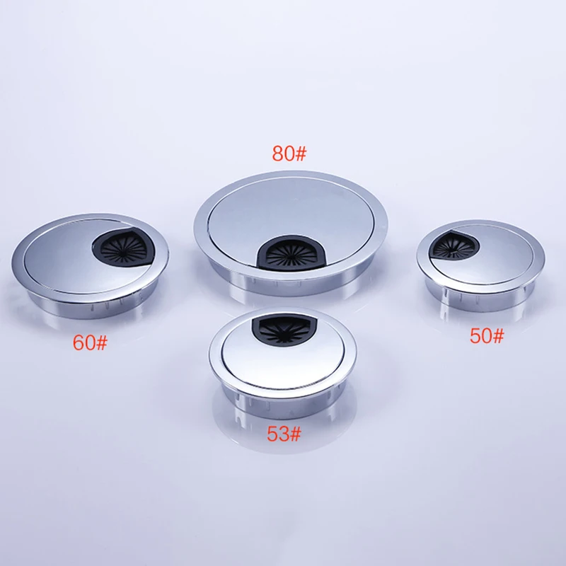 

Desk Cable Hole Cover Zinc Alloy Base Table Wire Outlet Port Computer Grommet Surface Line Box CLH@8