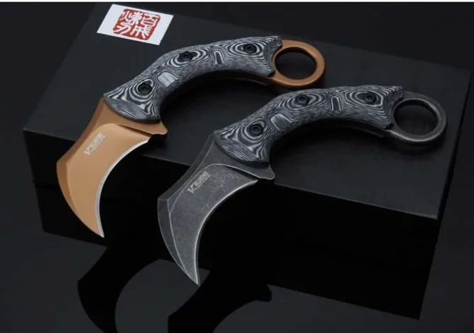 

Cool Hunting Karambit Knife CS GO Counter Strike D2 blade Fighting Survival Tactical Knife Claw Camping knives Tools
