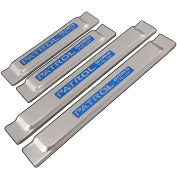

For Nissan Patrol Y62 2014-2017 2018 Stainless Exterior/Interior Scuff Plate Door Sill Pedal Protectors Car Styling Accessories