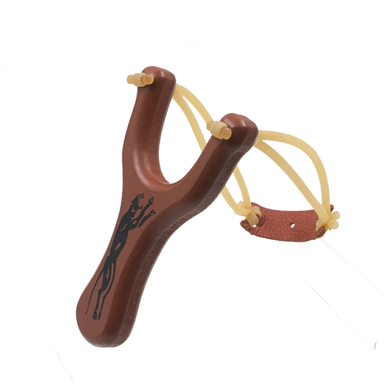 

1PCS Red Beech Fork Slingshot Strong Power Bungee Rubber Band For Slingshot Outdoor Hunting Catapult 50pcs 8mm Steel Balls