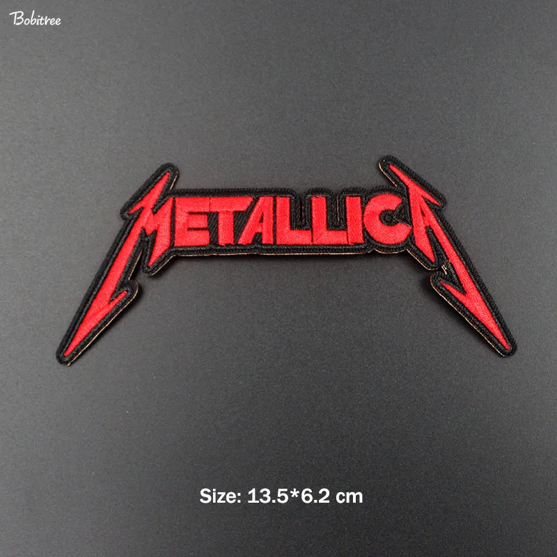 

Red Cool Punk Rock Metal Music Patch for Cloth Iron On Embroidered Badges Appliques for Jackets Jeans Stickers