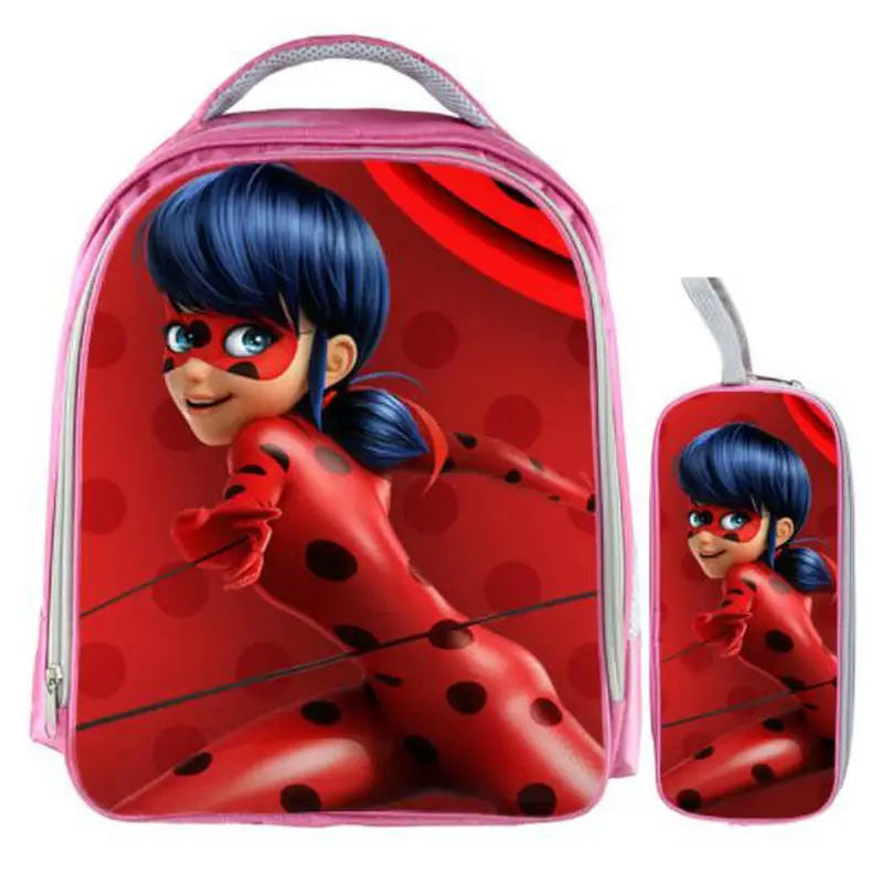 13 Inch Miraculous Ladybug Marinette Cat Noir Backpack Kids School Bags for Boys Baby Kindergarten Child Bags Pencil Bag Sets 13 Inch Miraculous Ladybug Marinette Cat Noir Backpack Kids School Bags for Boys Baby Kindergarten Child Bags Pencil Bag Sets