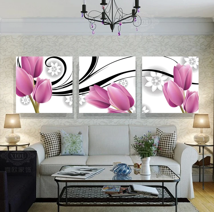 2017 new free shipping hot home decor items 3 panels abstract flower bud art pictures for house room wall decoration - Decorative Items For Home 2017 new free shipping hot home decor items 3 panels abstract flower bud art pictures for house room wall decoration - Decorative Items For Home