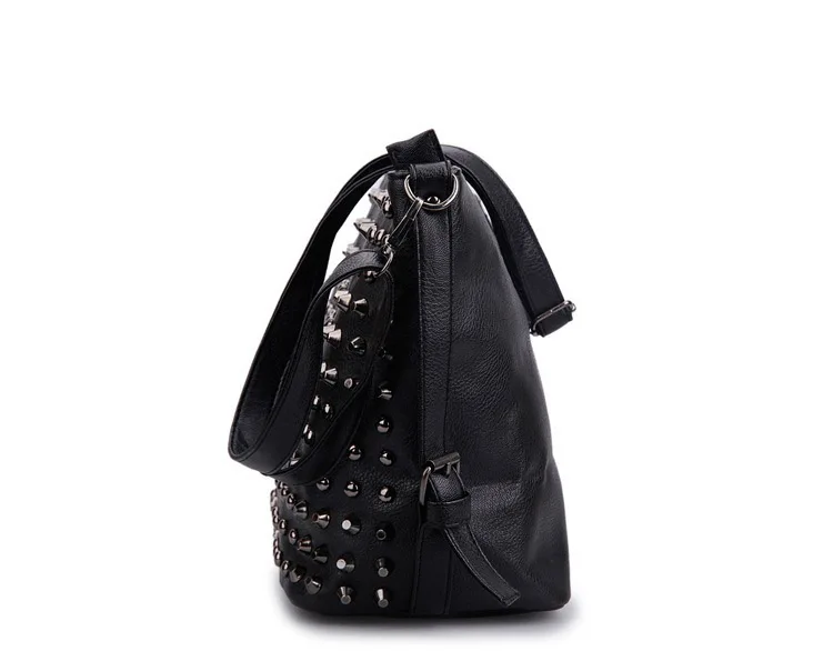 Fashion Women Skull Messenger Bag Shoulder Rivet Mini Flap Cross Body PU Leather Luxury Designer Famous Brand Women Handbags (7)