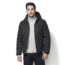 Высокое качество Новинка зимы модные Термальность Для мужчин пальто и куртка Верхняя одежда Толстая куртка с капюшоном Мужская Утепленная парка Для мужчин пальто