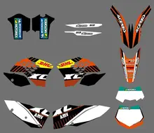 Графика с соответствующими фоны Стикеры для KTM 125 150 200 250 300 400 450 505 530 SX XC SXF XCF xcw SMR excr xcfw xcrw