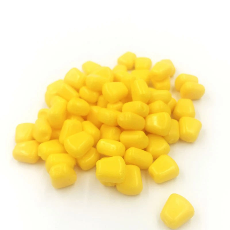 Высокое качество, 100 шт./лот, мягкие приманки желтого цвета, приманки для ловли карпа с запахом, искусственные приманки, зерно кукурузы
