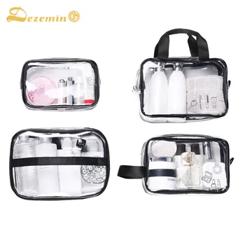 

DEZEMIN TPU Environmently Friendly Transparent Clear Toiletry Bag Makeup Case for Travel Business Trip